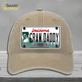 Craw Daddy Louisiana Novelty License Plate Hat Unconstructed Cotton / Khaki