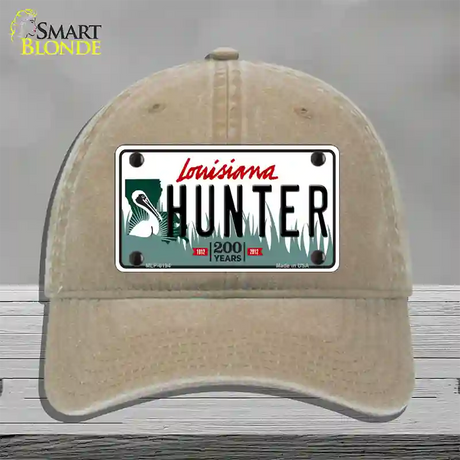 Hunter Louisiana Novelty License Plate Hat Unconstructed Cotton / Khaki