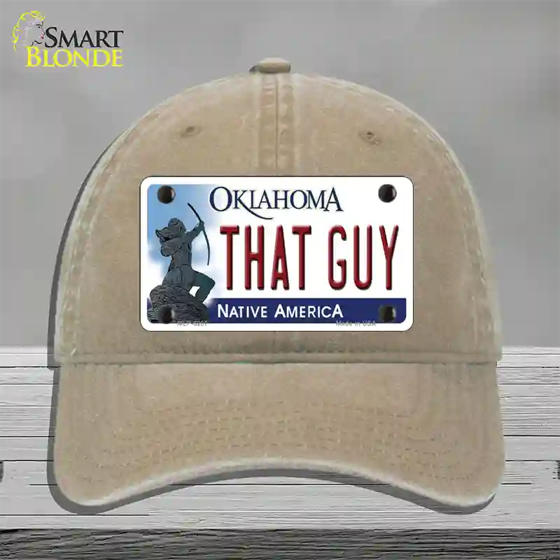 That Guy Oklahoma Novelty License Plate Hat Unconstructed Cotton / Khaki