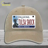 Tulsa Shock Oklahoma Novelty License Plate Hat Unconstructed Cotton / Khaki