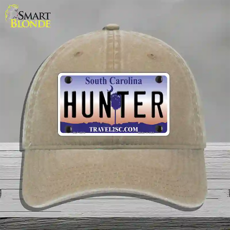 Hunter South Carolina Novelty License Plate Hat Unconstructed Cotton / Khaki