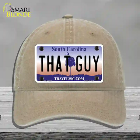 That Guy South Carolina Novelty License Plate Hat Unconstructed Cotton / Khaki