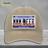 MMM Beer South Carolina Novelty License Plate Hat Unconstructed Cotton / Khaki