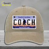 Coach South Carolina Novelty License Plate Hat Unconstructed Cotton / Khaki