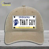 That Guy Indiana Novelty License Plate Hat Unconstructed Cotton / Khaki