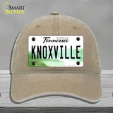 Knoxville Tennessee Novelty License Plate Hat Unconstructed Cotton / Khaki