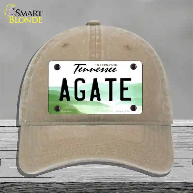 Agate Tennessee Novelty License Plate Hat Unconstructed Cotton / Khaki