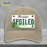 Spoiled Tennessee Novelty License Plate Hat Unconstructed Cotton / Khaki