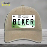 Biker Tennessee Novelty License Plate Hat Unconstructed Cotton / Khaki