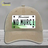 No Murci Tennessee Novelty License Plate Hat Unconstructed Cotton / Khaki