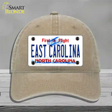 East Carolina North Carolina Novelty License Plate Hat Unconstructed Cotton / Khaki