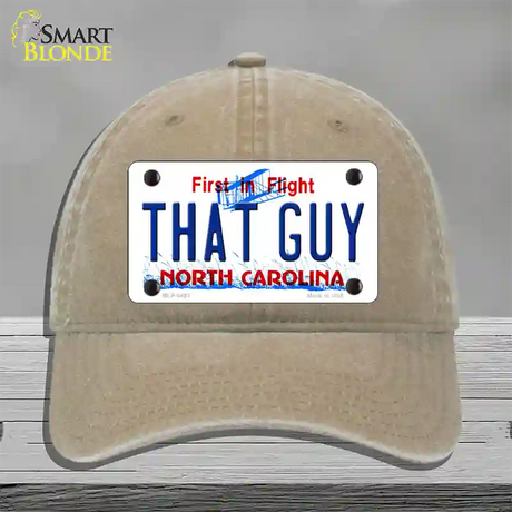 That Guy North Carolina Novelty License Plate Hat Unconstructed Cotton / Khaki