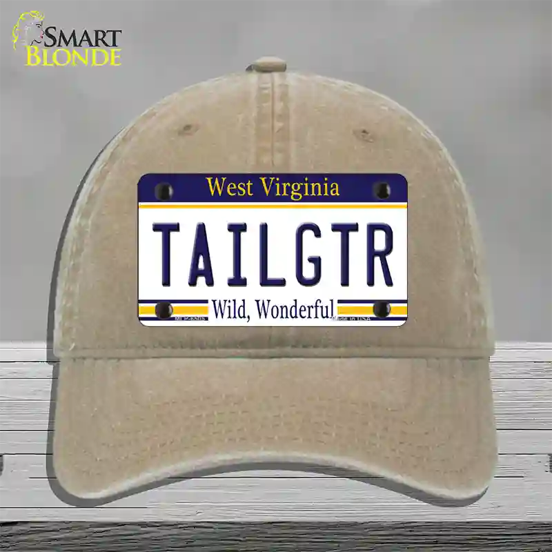 Tailgtr West Virginia Novelty License Plate Hat Unconstructed Cotton / Khaki