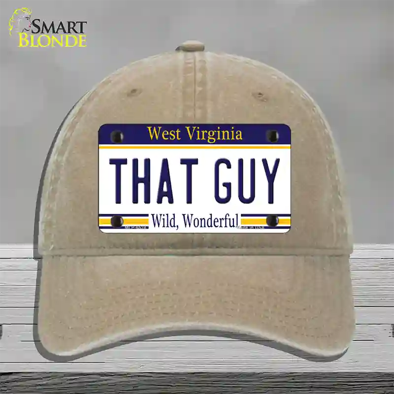 That Guy West Virginia Novelty License Plate Hat Unconstructed Cotton / Khaki