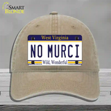 No Murci West Virginia Novelty License Plate Hat Unconstructed Cotton / Khaki