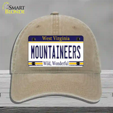 Mountaineers West Virginia Novelty License Plate Hat Unconstructed Cotton / Khaki