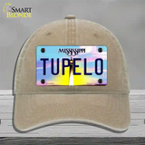 Tupelo Mississippi Novelty License Plate Hat Unconstructed Cotton / Khaki