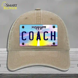 Coach Mississippi Novelty License Plate Hat Unconstructed Cotton / Khaki