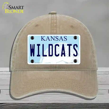 Wildcats Kansas Novelty License Plate Hat Unconstructed Cotton / Khaki