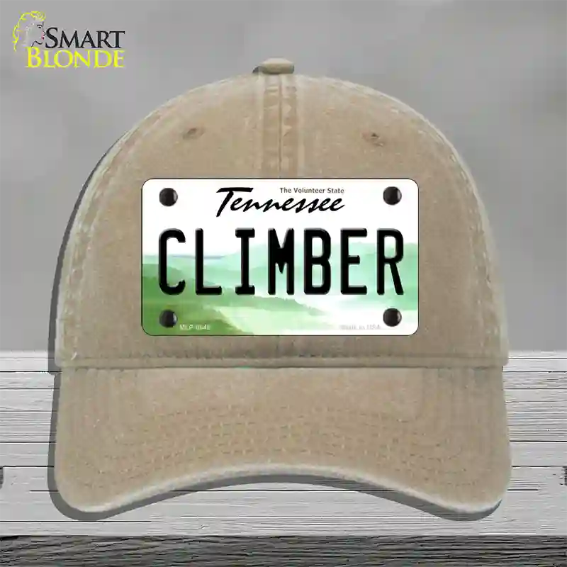 Climber Tennessee Novelty License Plate Hat Unconstructed Cotton / Khaki