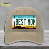 Best Mom Arizona Novelty License Plate Hat Unconstructed Cotton / Khaki