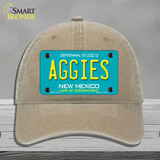 Aggies New Mexico Novelty License Plate Hat Unconstructed Cotton / Khaki