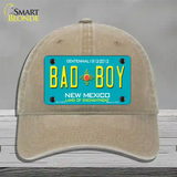 Bad Boy New Mexico Novelty License Plate Hat Unconstructed Cotton / Khaki