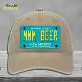 MMM Beer New Mexico Novelty License Plate Hat Unconstructed Cotton / Khaki