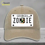 Zombie Georgia Novelty License Plate Hat Unconstructed Cotton / Khaki