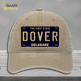 Dover Delaware Novelty License Plate Hat Unconstructed Cotton / Khaki