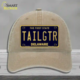 Tailgtr Delaware Novelty License Plate Hat Unconstructed Cotton / Khaki