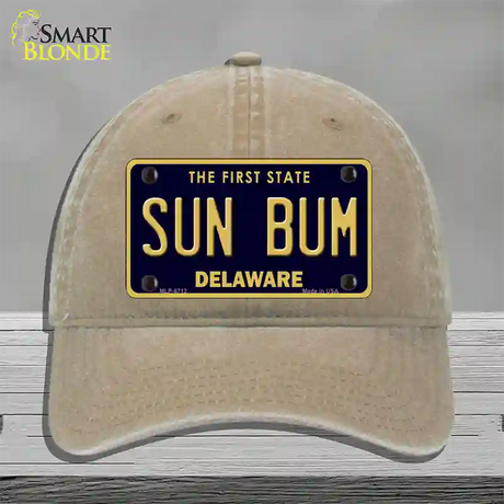 Sun Bum Delaware Novelty License Plate Hat Unconstructed Cotton / Khaki