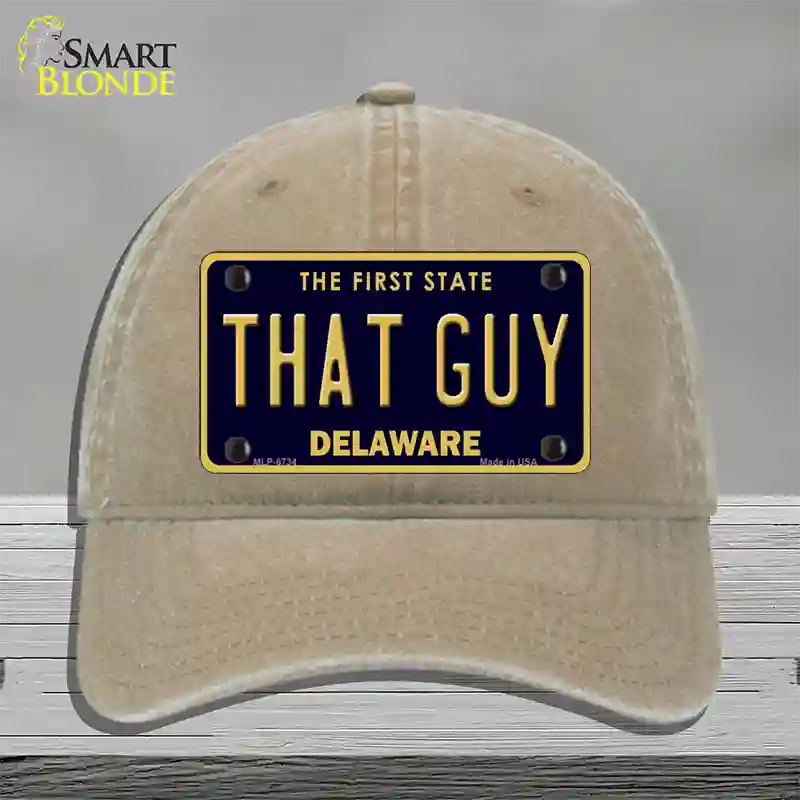 That Guy Delaware Novelty License Plate Hat Unconstructed Cotton / Khaki