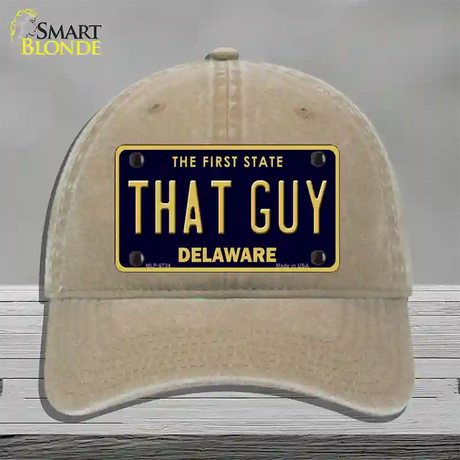 That Guy Delaware Novelty License Plate Hat Unconstructed Cotton / Khaki