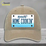 Home Cookin Kentucky Novelty License Plate Hat Unconstructed Cotton / Khaki