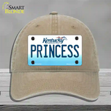 Princess Kentucky Novelty License Plate Hat Unconstructed Cotton / Khaki