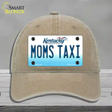 Moms Taxi Kentucky Novelty License Plate Hat Unconstructed Cotton / Khaki