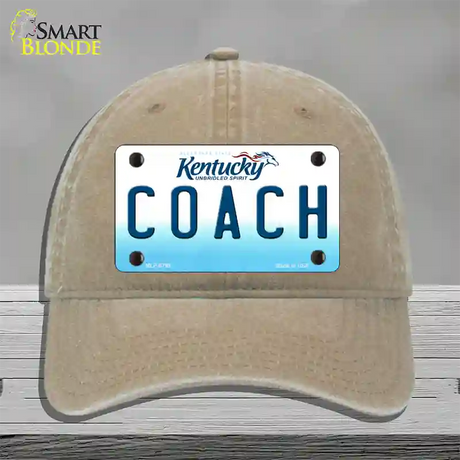 Coach Kentucky Novelty License Plate Hat Unconstructed Cotton / Khaki