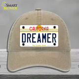 Dreamer California Novelty License Plate Hat Unconstructed Cotton / Khaki