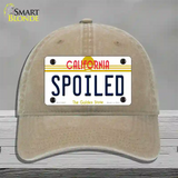 Spoiled California Novelty License Plate Hat Unconstructed Cotton / Khaki