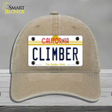 Climber California Novelty License Plate Hat Unconstructed Cotton / Khaki