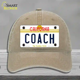 Coach California Novelty License Plate Hat Unconstructed Cotton / Khaki