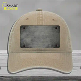 Gray Oil Rubbed Solid Novelty License Plate Hat Unconstructed Cotton / Khaki