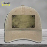 Gold Oil Rubbed Solid Novelty License Plate Hat Unconstructed Cotton / Khaki