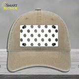 Tan White Dots Oil Rubbed Novelty License Plate Hat Unconstructed Cotton / Khaki