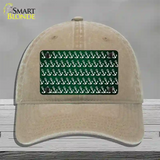 Green White Anchor Oil Rubbed Novelty License Plate Hat Unconstructed Cotton / Khaki