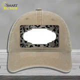 Tan Black Cheetah Scallop Oil Rubbed Novelty License Plate Hat Unconstructed Cotton / Khaki