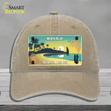 Mahalo Pineapple Hawaii Blank State Novelty License Plate Hat Unconstructed Cotton / Khaki