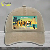 Hawaii Pineapple Novelty License Plate Hat Unconstructed Cotton / Khaki