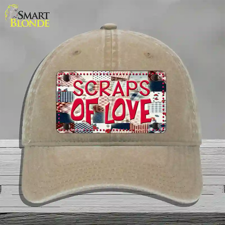 Scraps Of Love Novelty License Plate Hat Unconstructed Cotton / Khaki